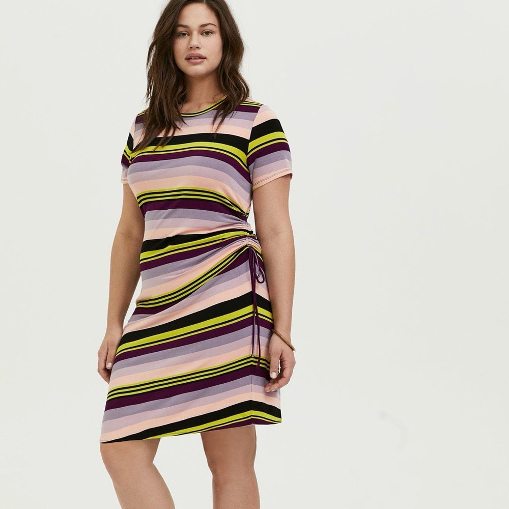 Torrid Jersey Striped Tee Shirt Bodycon Dress